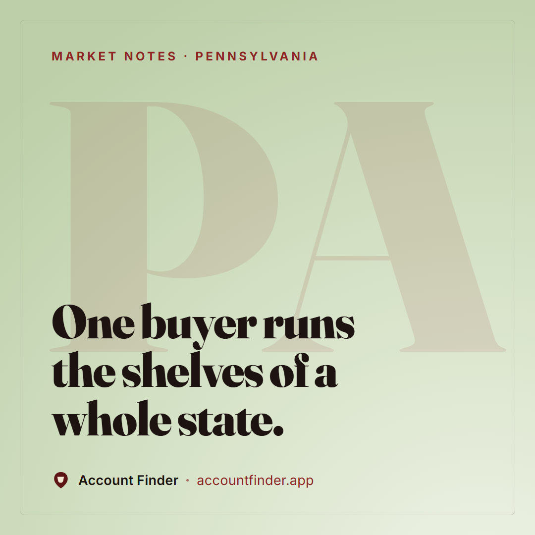 In Pennsylvania, one buyer runs the shelves - field-guide card