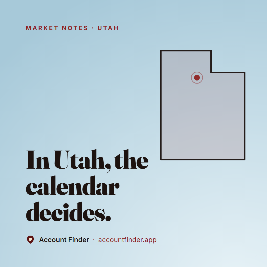 In Utah, the calendar decides